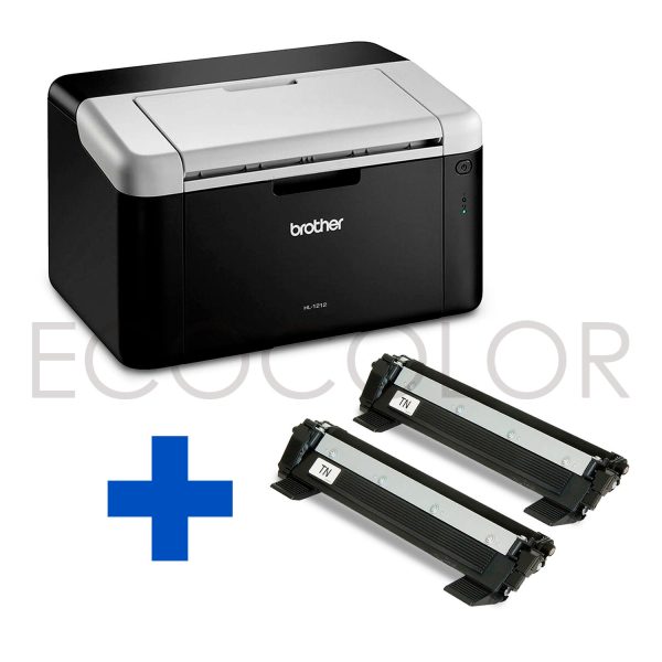 Impresora Laser Brother HL-1202 + 2 Toner TN-1060 Alternativos