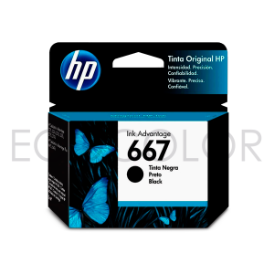 Tinta Hp 667 Negra Original 1275 / 2374 / 2375 / 2376 / 2775