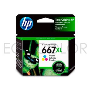 Tinta Hp 667XL Color Original 1275 / 2374 / 2375 / 2376 / 2775