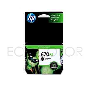 Tinta HP 670XL BK 4615 / 4625 / 5525