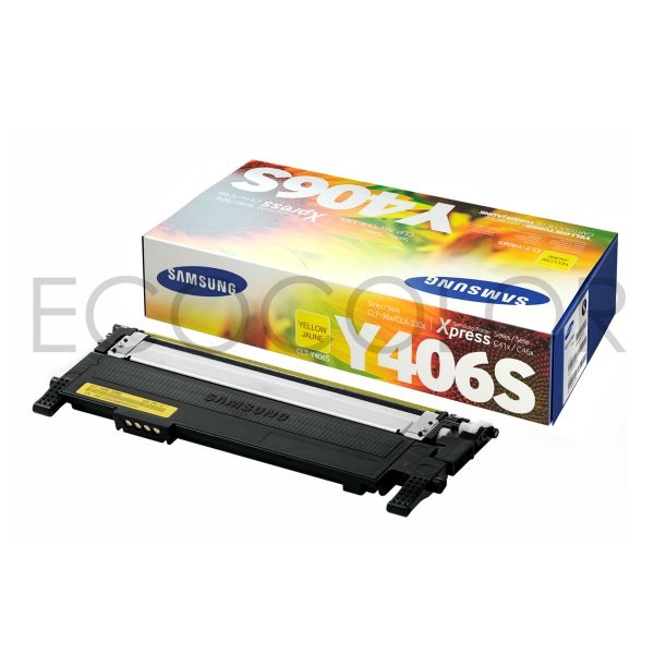 Toner Samsung CLT-Y406S Yellow Original CLP 360 / 365 / C410 / C460 / 3300 / 3305