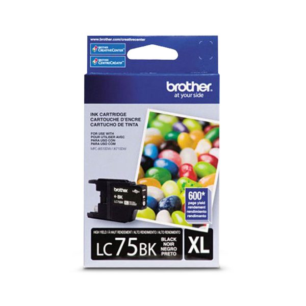 Tinta Brother Lc75 Negro Originales J280/j425/j625/j591/j6710