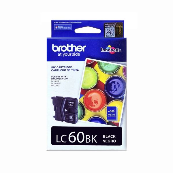 Tinta Brother Lc60 Original Negro DCP-J125/315W/515W/J140W / MFC-J410/J220/J265W/J415W