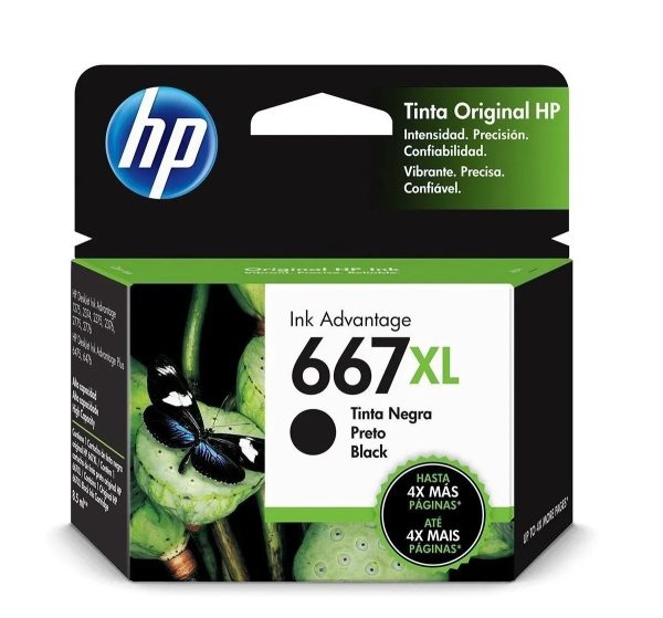 Tinta Hp 667XL Negra Original 1275 / 2374 / 2375 / 2376 / 2775