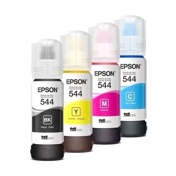 Pack X4 Tinta Original Epson T544 Juego Colores BK/C/M/Y L1110 L3110 L3150 L5190