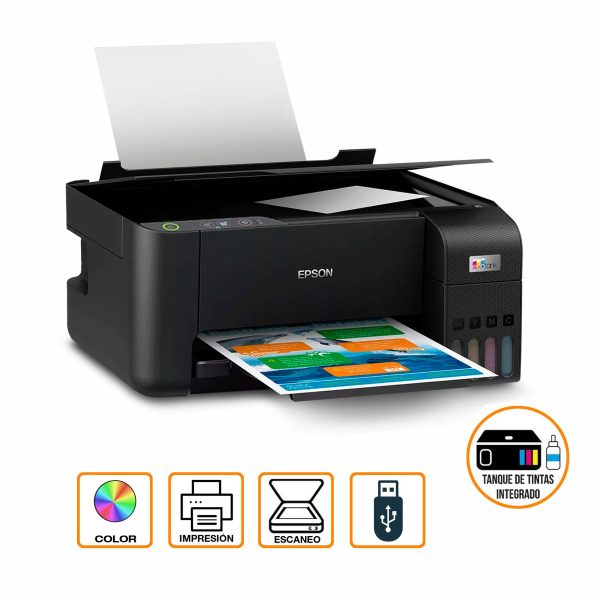Impresora color multifunción Epson EcoTank L3210 negra 220V