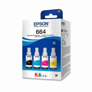 Pack X4 Tintas Epson T664 Originales L120 / L380 / L200 / 1300