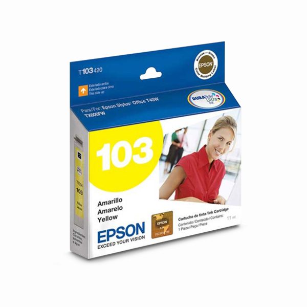 Tinta Epson T103 Amarillo T1110 / T40W / TX600FW