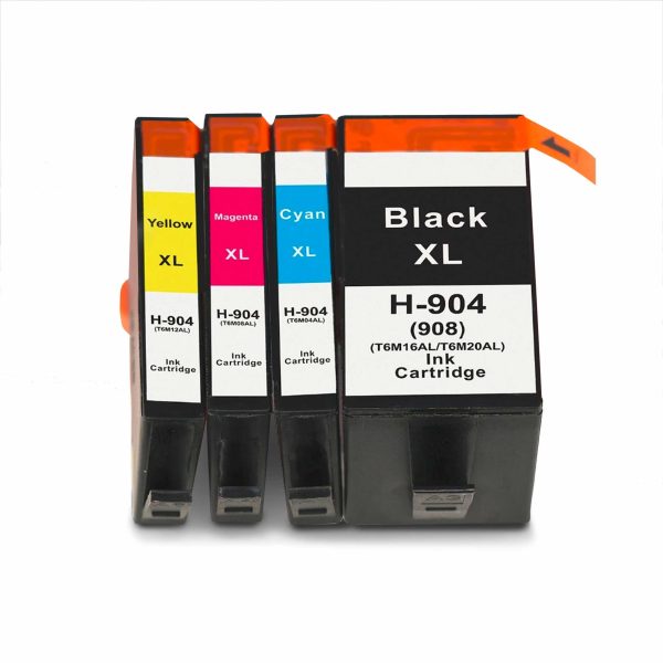 Pack X4 Tintas 904XL Opcionales Bcmy Officejet 6951 / 6970