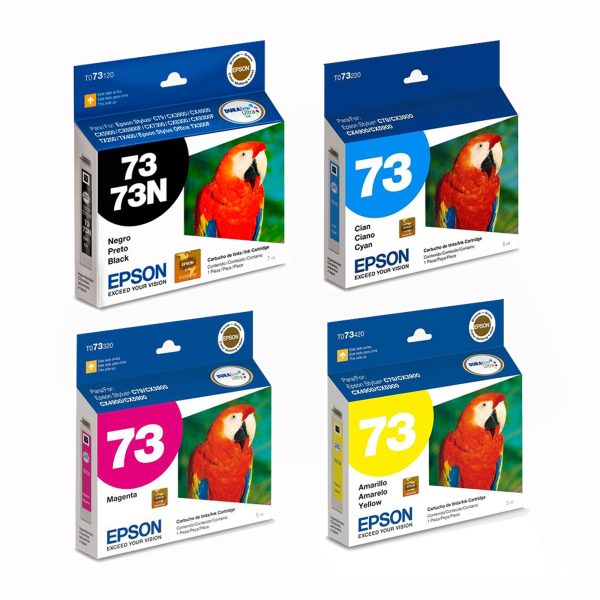 Pack X4 Tinta Epson 73N Original B/C/M/Y C79 CX3900/4900