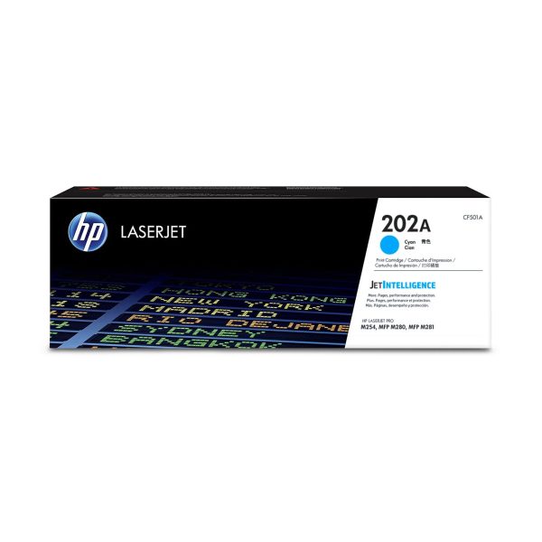 Toner Hp 202A / CF501A Cian Original M254 / MFP M280 / M254 / MFP M281
