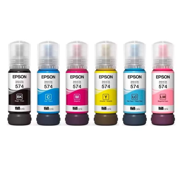 Pack X6 Tintas Epson T574 B/C/M/Y/CL/ML Originales L8050 / L18050