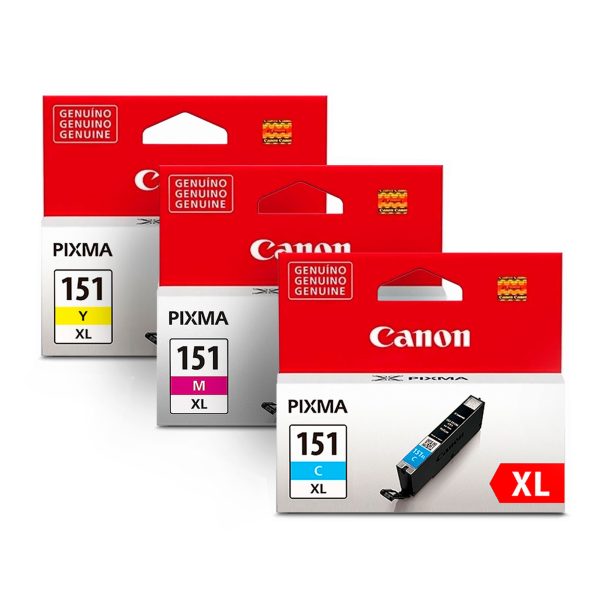 Pack X3 Canon Cli-151XL C/M/Y Originales iP7210 / iX6810