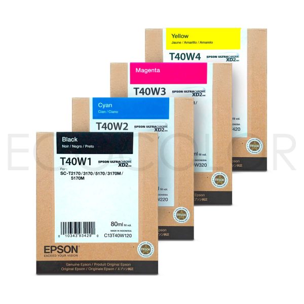 Pack X4 Tintas Epson T40W BK,C,M,Y T2170 / T3170 / T5170 (230ml)