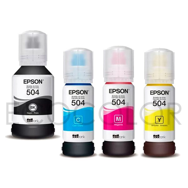 Pack X4 Tintas Epson T504 Originales L4150 / L4160 / L6191 / L6161