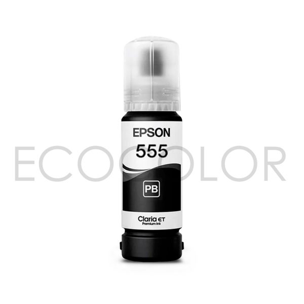 Tinta Epson T555 PB Negra Base Agua Original L8160 / L8180