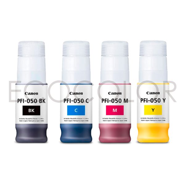 Pack X4 Tintas Canon PFi-050 BK,C,M,Y Original TC-20 / TC-20m