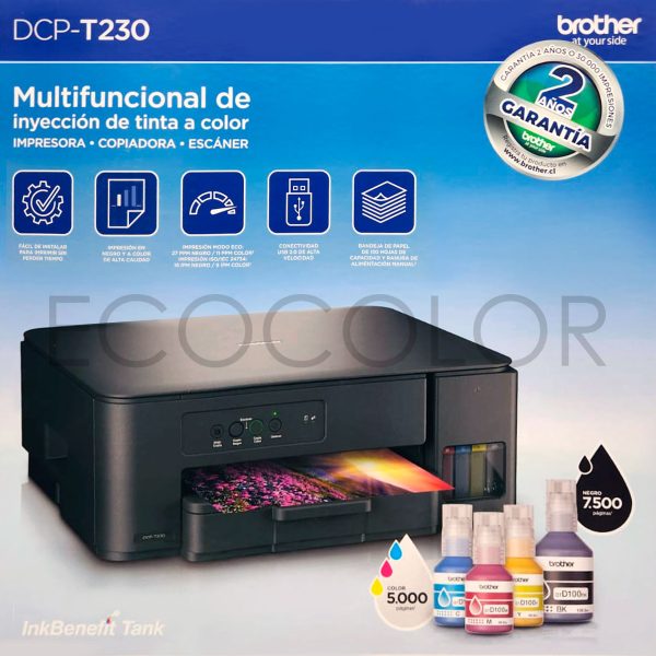 Impresora Multifuncional Brother DCP-T230 InkBenefit Tank - Imagen 3