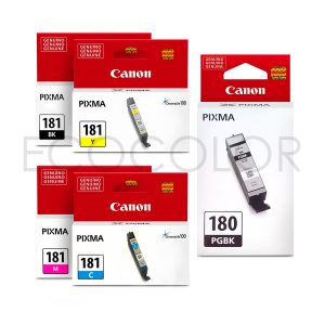 Pack X5 Tinta Canon Cli-181/Pgi-180 Originales TS701 / TS6110 / TS6210