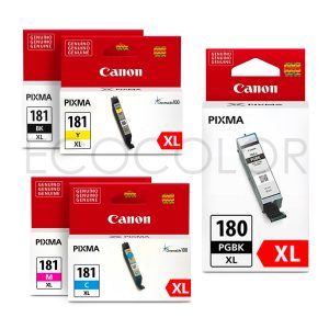 Pack X5 Tinta Canon Cli-181XL/Pgi-180XL Originales TS701 / TS6110 / TS6210