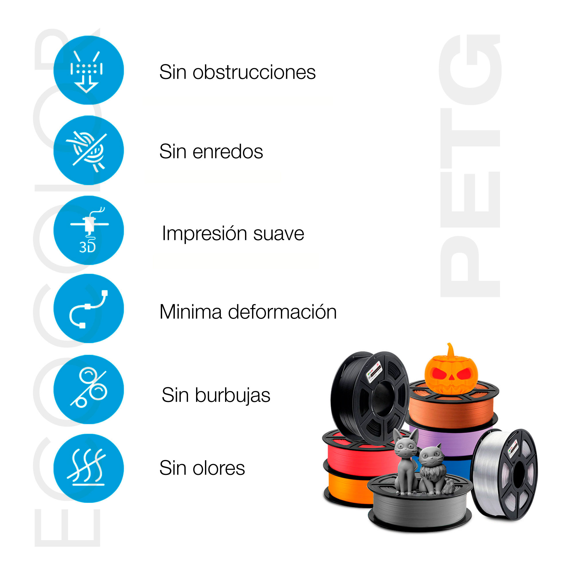 Filamento 3D PETG Colido / 175mm / 1kg / Naranjo - Imagen 4